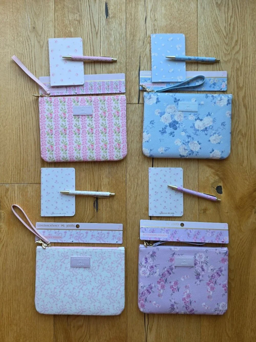 LoveShackFancy Target Yoobi Complete wristlet Pouch Collection - All 4 Prints